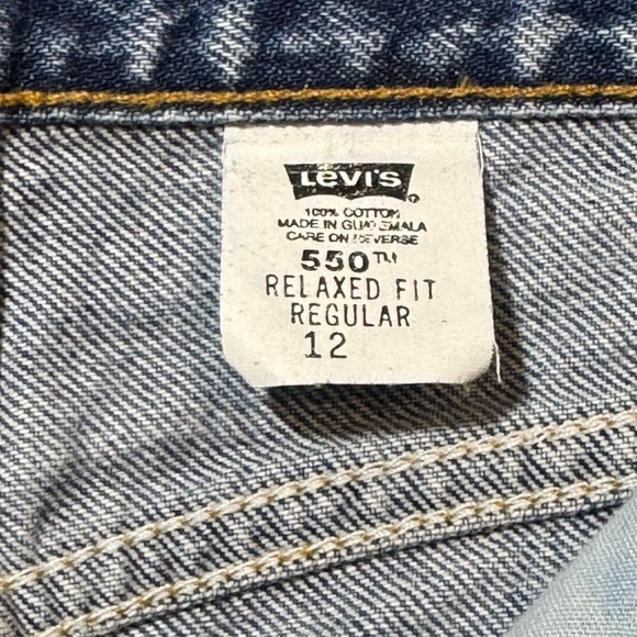 🌻 Vintage Levi's 550 Kids Medium Wash Relaxed Fit Boys Jeans* size 12 Classic - Picture 6 of 9